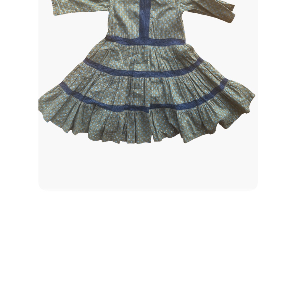 Pink Chicken Green and Blue Kids Casual Dress